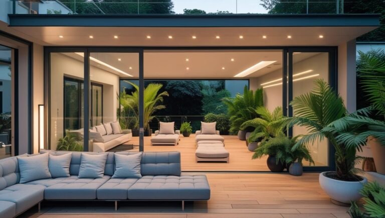 Outdoor lounge and decking