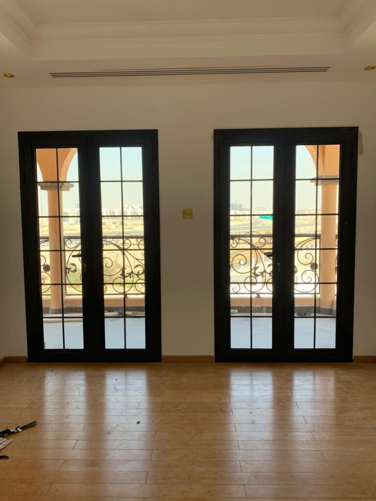 Bronze aluminium French doors