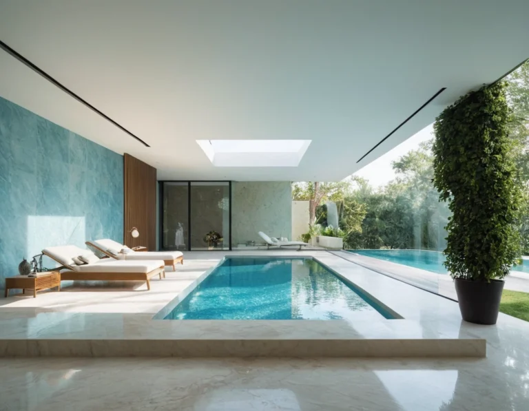 Indoor pool with skylight